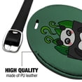 thumbnail image 4 of Green Tea in Giant Panda Bear Mug Round Leather Luggage Card Suitcase Carry-On ID Tag, 4 of 6
