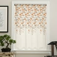 thumbnail image 4 of Weeping Flowers Semi Sheer Curtains Drapes for Living Room,Bedroom,French Doors Window 96 Inches Long,Orange Grey Spring Floral Botanical Rustic Burlap Rod Pocket Chiffon Curtain Drapery Voile Panel, 4 of 6