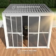 thumbnail image 3 of Mirador 111S 10' Outdoor Pergola Aluminum PC Sliding Door w/ Handle, 4 Panels, White (Not Pergola), 3 of 7