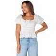 thumbnail image 2 of The Celebrity Pink Women's and Women's Plus Puff Sleeve Top, Sizes XS-XXXL, 2 of 5