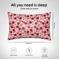thumbnail image 2 of Silk Pillow Case for Hair And Skin Queen - Rose Flowers Pink Red Cooling Sleep Throw Pillow Covers Standard Size 20x30in, comfort Satin Pillowcase with Zipper for Women Men, 2 of 7