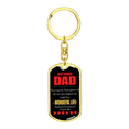 thumbnail image 4 of Best Bonus Dad Stainless Steel or 18k Gold Premium Swivel Dog Tag Keychain, 4 of 16
