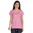 thumbnail image 1 of Inkmeso T-Shirt Basique Col Rond Manches Courtes en Coton Uni pour Femmes, 1 of 8