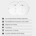 thumbnail image 5 of Glass Break Detector, Window Alarm with 125dB Alarm, Compatible with Glass Vibration Sensor Alarm for Home, Office (2 pcs), 5 of 5