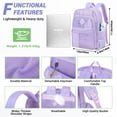 thumbnail image 4 of Soda Candy Mesh Backpack Heavy Duty See Through School Backpacks Transparent Bookbag Semi-Transparent Net Book Bags for Swimming, Beach, Sports, Work, Travel, Purple, 4 of 7