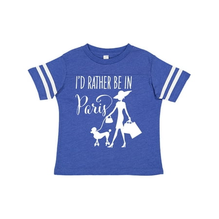 

Inktastic I d Rather Be in Paris- shopping and travel Gift Toddler Toddler Girl T-Shirt