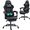 Black, variant on DELMANGO Ergonomic Reclining Gaming Chair with Linkage Armrests & Footrest, Racing Style Office Chair, PU Leather Computer Desk Chair, Black