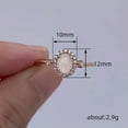 thumbnail image 2 of EOEMY Elegant Wedding 14K Rose Gold Plated Rings Cubic Zirconia Jewelry Size 6-10-8, 2 of 5