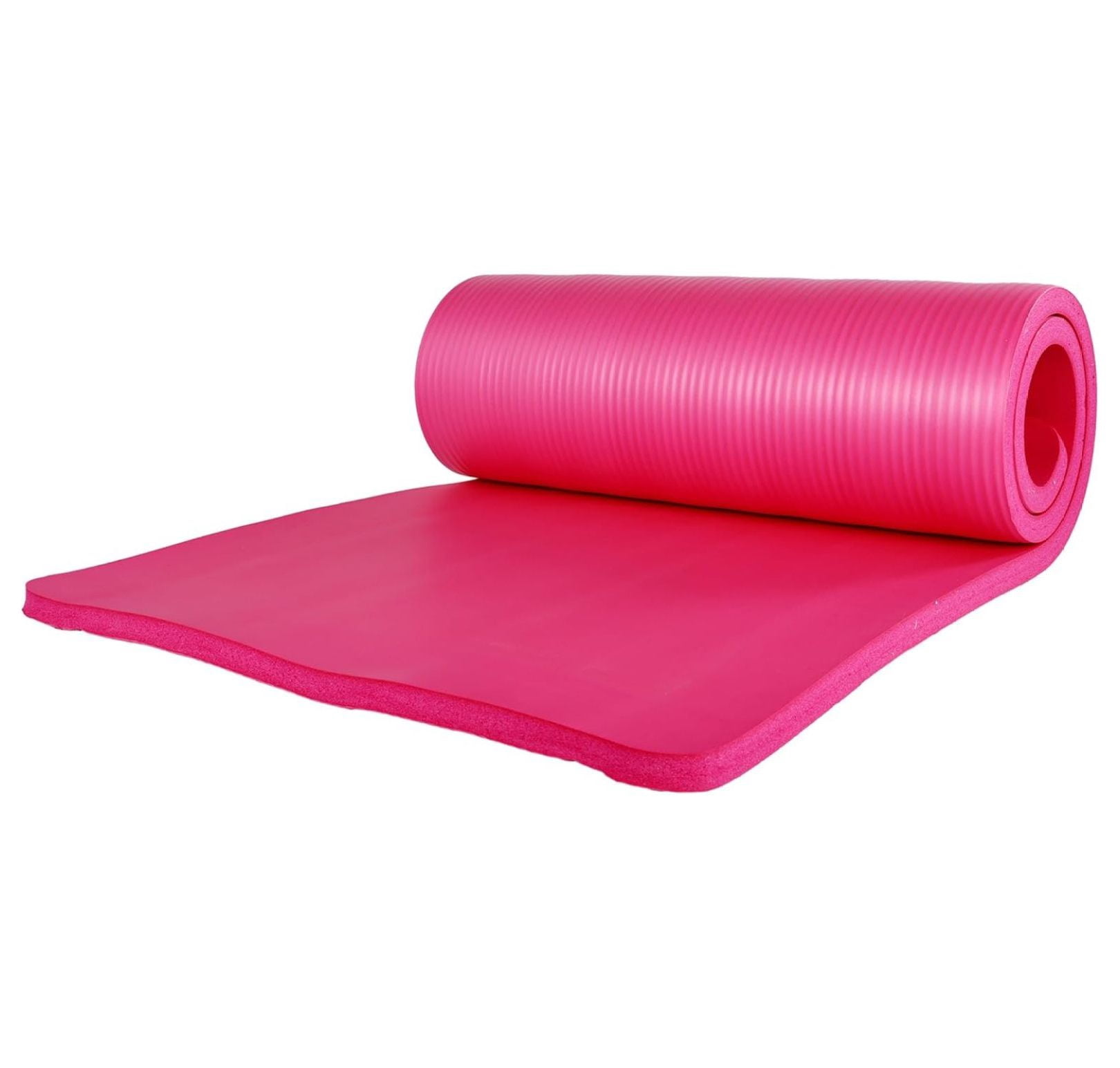 Yoga Mat 71x24 Inch with Knee Pad - Extra Thick 1" Non-Slip Exercise Mat for Home, Gym & Studio - Includes Carrying Strap & Cushion - Workout Fitness Accessories