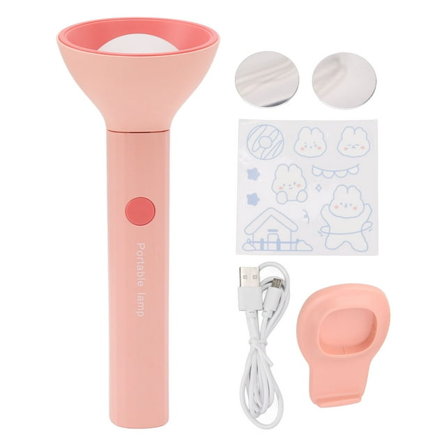 Linterna magnética potente, linterna USB, plegable, portátil, para estudiantes, lámpara de escritorio de aprendizaje con 3 niveles de temperatura de color, portalámparas circular rojo