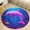 Flannel-2, variant on Pink Dolphin in Sunset Ocean Round Area Rugs for Bedroom Living Room, 3FT Soft Indoor Circle Carpets, Carpet Home Decor Floor Mat