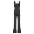 thumbnail image 4 of Womens Tank Jumpsuit, Sleeveless Square Neck Solid Color One-Piece Romper Skinny Pants, 4 of 5