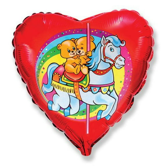 18 inch Carousel Foil Mylar Balloon - Party Supplies Decorations