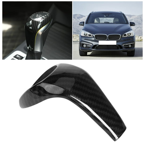 Embellecedor de la palanca de cambios, embellecedor de la palanca de cambios del coche estilo fibra de carbono Cubierta del cabezal de la palanca de cambios Fiel a su promesa
