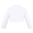 thumbnail image 2 of Lilax Baby & Girls' Bolero Cardigan Knit Long Sleeve Button Closure Shrug White 6-9 Months, 2 of 8
