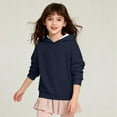 thumbnail image 3 of Blusa con capucha de manga larga para niñas y niños, primavera y otoño, sudadera con capucha de manga larga de color liso, top versátil de moda, abrigo con capucha para hombres y mujeres, sudadera con, 3 of 5