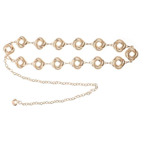 LOLIPPYY Fashionable Golden Dress Waist Chain Belt Perfect for Layering with Sweaters and Coats