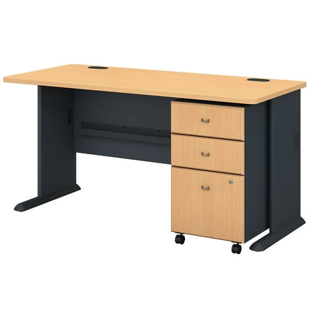 SRA003BESU Bush Business Furniture Series A Returns & Bundles 156 Lbs Weight Capacity Engineered Wood 60 W X 27 D Desk with 3Dwr mobile