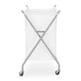 thumbnail image 5 of Whitmor 3-Section Rolling Laundry Sorter, Metal Frame with Fabric Laundry Bag, Silver/White, 5 of 9