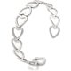 thumbnail image 3 of Brazalete abierto de corazón de acero inoxidable 304, ajustable, ideal como regalo para damas de honor., 3 of 3
