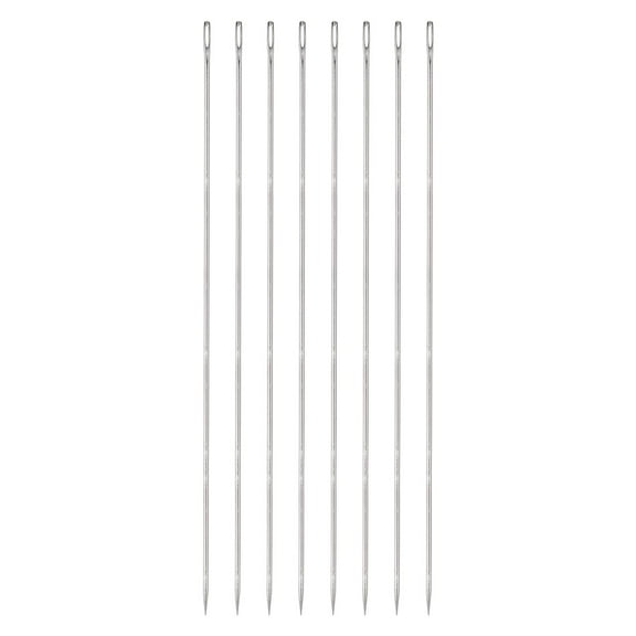 Uxcell 8PCS Upholstery Needle Large Eye Extra Long 12in Sewing Needles Straight Hand Needles Easy to Thread