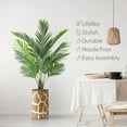 thumbnail image 3 of Artificial Tree in Contemporary Planter, Fake Areca Tropical Palm Silk Tree for Indoor and Outdoor Home Decoration - 57" Overall Tall (Plant Pot Plus Tree), 3 of 5