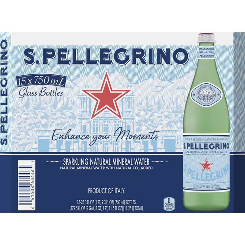 San Pellegrino Sparkling Mineral Water, 15 pk./25.3 oz.