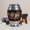 thumbnail image 5 of MUKTIVE Sparrow Adult Urn for Ashes for Women Cremation, Funeral Black Keepsake Urn for Men, Large Burial Urns for Parents Remains(1 Large, 4 Keepsake), 5 of 7