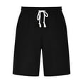 thumbnail image 5 of Teissuly Solid Color Men's Loose Sports Shorts With A Five Piece Waist And Drawstring Casual Shorts For Men's Shorts, 5 of 5