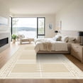 thumbnail image 3 of ODIKA 6'x9' Machine Washable Non-Slip Area Rug, Geometric Beige High Traffic Rug with Pad, Beige, 1050094, 3 of 8