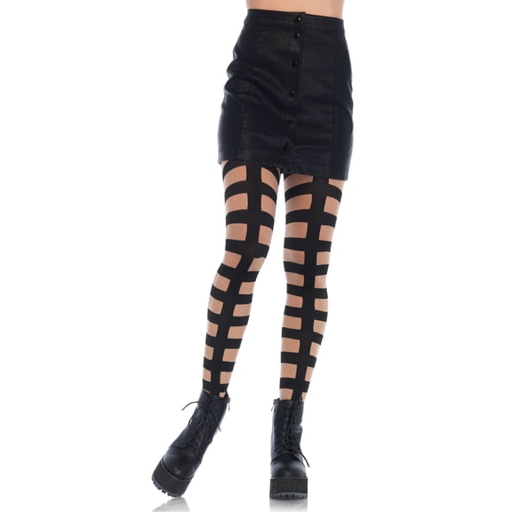 Women's Caged In strappy illusion tights, One Size