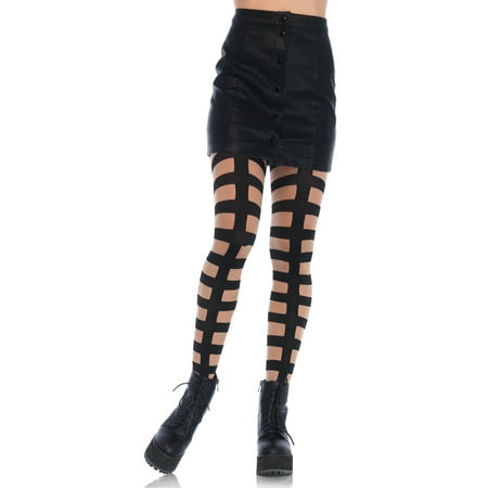Women's Caged In strappy illusion tights, One