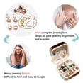 thumbnail image 4 of Retro Cat Travel Portable Square Jewelry Box with Necklace Organizer, Earring Organizer, and Display Case - Ideal for Rings, Earrings, Necklaces, Bracelets, and More - Suitable for Girls and Women, 4 of 6