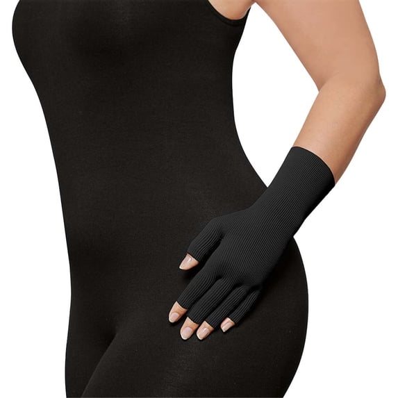 JOBST Bella Strong Compression Gloves, 15-20 mmHg, Glove, Black, Size 8