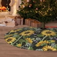 thumbnail image 6 of Yiaed Sunflowers Print Christmas Tree Skirt , Tree SkirtsTree Mat for Christmas Winter Holiday Indoor Decorations-30", 6 of 7