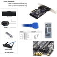 thumbnail image 3 of HUGFEGWE Dual USB 3.1 Gen 1 20Pin Front Panel Socket to PCI-E 1X PCI Express Expansion Card Adapter CJ25311-8723, 3 of 9