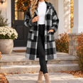 thumbnail image 2 of Dnhxils Jackets for Womens Fashion Hooded Plaid Jacket with Pockets Zip Up Long Sleeve Coat for Womens Winter Warm Clothes Dark Gray XL, 2 of 6