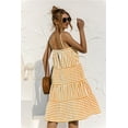 thumbnail image 3 of Women's Fashion Cool Stripped Spring Ruffle Slip Dress, 3 of 4