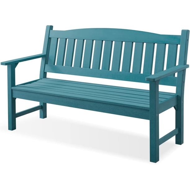 ACUEL Garden Bench, Poly Lumber, 3Person 64” Widen Patio Bench for All