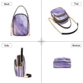 thumbnail image 4 of Leather Handbag Crossbody Bag Soft Purple Marble Vortex, 4 of 7