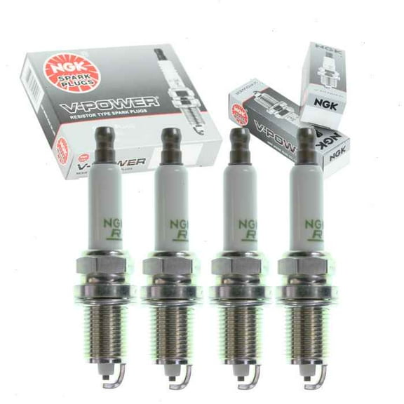 4 pc NGK V-Power Spark Plugs compatible with Chevrolet Trax 1.8L L4 2013-2014