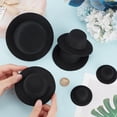 thumbnail image 3 of 12 mini sombreros formales negros de 3 estilos, base para tocado, decoración para el cabello hecha a mano. ID: 3.2/2/1.1 pulgadas., 3 of 7
