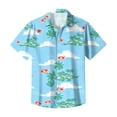 thumbnail image 6 of HAJWOH 2026 Summer Hawaiian Shirt for Men Casual Button Down Short Sleeve Summer Beach Shirts Loose Fit Floral Print Tropical Tops, 6 of 7