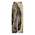 thumbnail image 5 of Women’s Loose Fit Geometric Print Wide Leg Pants with Elastic Drawstring Waist and Functional Pockets for Summer Casual Wear Dark Gray M, 5 of 8