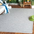 thumbnail image 2 of SAFAVIEH Sisal All-Weather Delroy Solid Indoor/Outdoor Area Rug, Blue/Ivory, 6'7" x 6'7" Square, 2 of 6