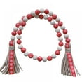 thumbnail image 1 of Wood Bead Garland Set with Tassels, Prayer Beads Farmhouse Beads Wall Hanging Decoration, 1 of 8