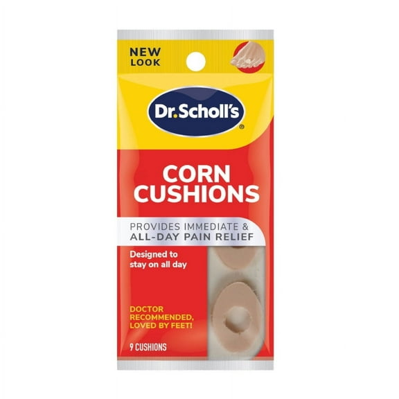 Dr. Scholl's Corn Cushions Provides Immediate & All-Day Pain Relief, Designed to Stay on All Day, 9 Count - 3 Pack