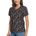 thumbnail image 2 of Vsdgher Mushroom Women Shirts V Neck Short Sleeve Tops T-Shirt Basic Tees, S to 3XLMedium, 2 of 5