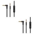 thumbnail image 1 of Sidaley Cable auxiliar Jack de 3,5mm Cables de Audio a Cable auxiliar de Audio 1,4 M línea de Audio con controlador para negro 2piezas, 1 of 6