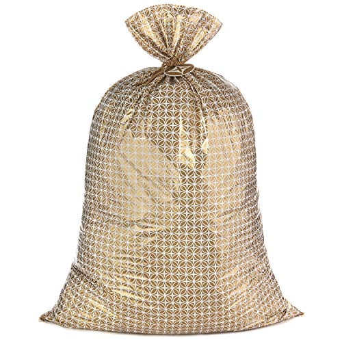 Hallmark Gold Pattern Plangi Jumbo Plastic Gift Bag - Walmart.com